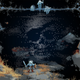 A skull and crossbones made of 1s and 0s floats in front of Loop Hero's knight on the game's cover art.